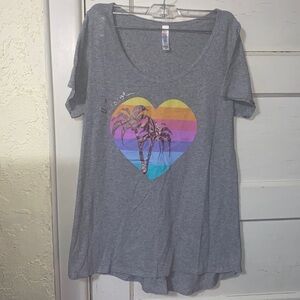 LuLaRoe Promo Sunset & Palm Trees Simply Comfortable Classic Tee
